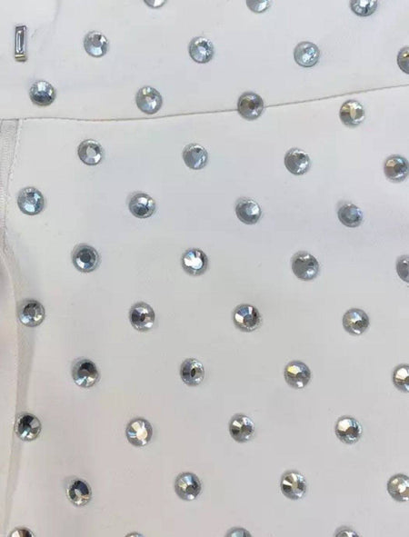 Crystal Detailed Mini Shorts - BEYAZURA.COM