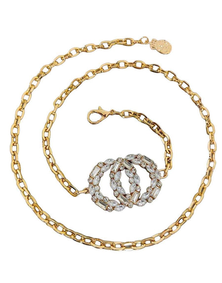 Crystal Gold Chain Belt - BEYAZURA.COM