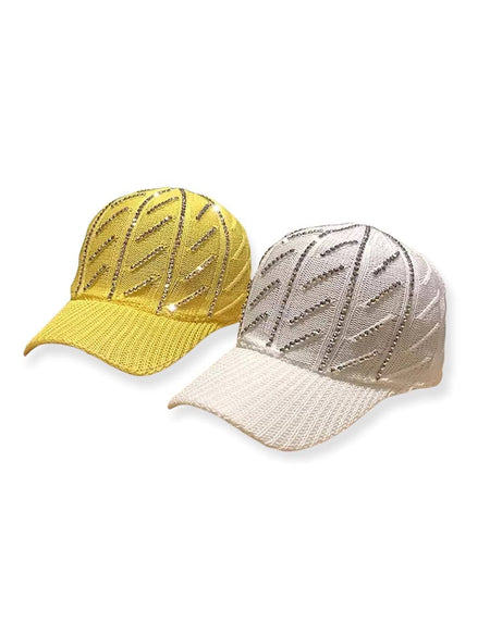 Crystal Trimmed Adjustable Closure Cap - BEYAZURA.COM