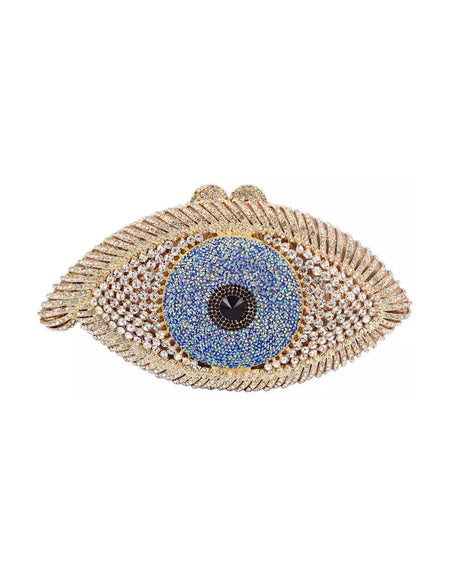 Evil Eye Crystal Evening Clutch - BEYAZURA.COM