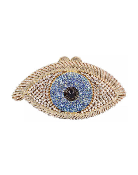 Evil Eye Crystal Evening Clutch - BEYAZURA.COM