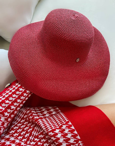 Foldable Wide Brim Straw Hat - BEYAZURA.COM