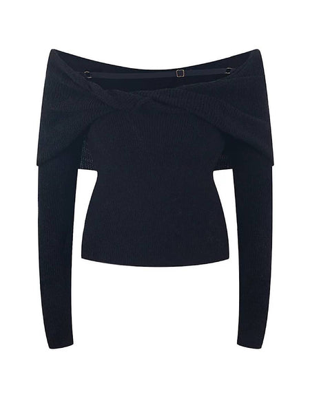 Fuzzy Thin Sweater Knit Top - BEYAZURA.COM