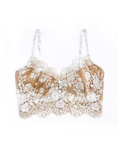 Lower Back Lace Bra Top - BEYAZURA.COM