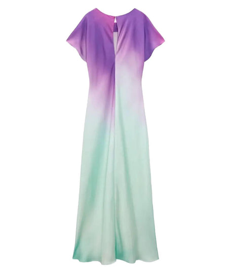 Ombré Satin Long Dress - BEYAZURA.COM
