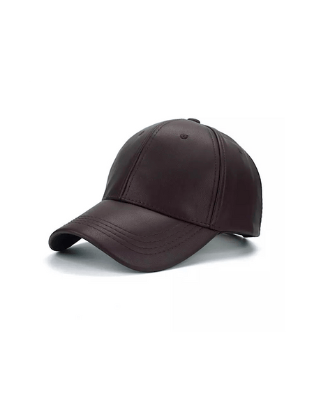 PU Leather Adjustable SnapBack Closure Cap - BEYAZURA.COM