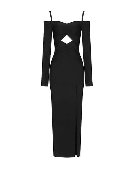 Spaghetti Strap Cutout Bodycon Dress - BEYAZURA.COM