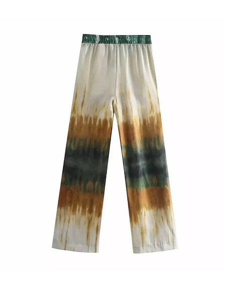 Tie Dye Elastic Waist Pants - BEYAZURA.COM