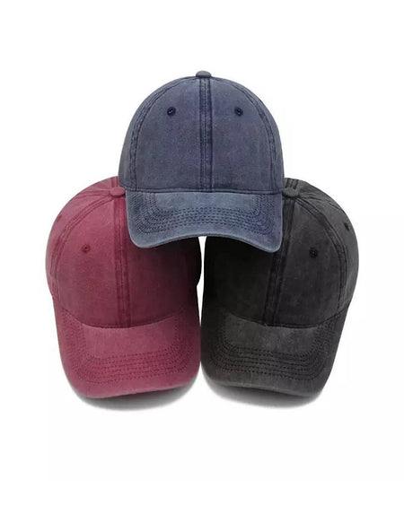 Washed Cotton Snapback Cap - BEYAZURA.COM