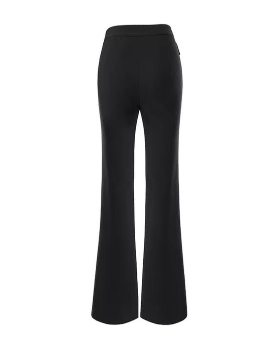 High Waisted Flared Trousers With Chains