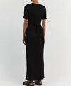 Short Sleeve Knitted Long Maxi Dress In Beige - BEYAZURA.COM