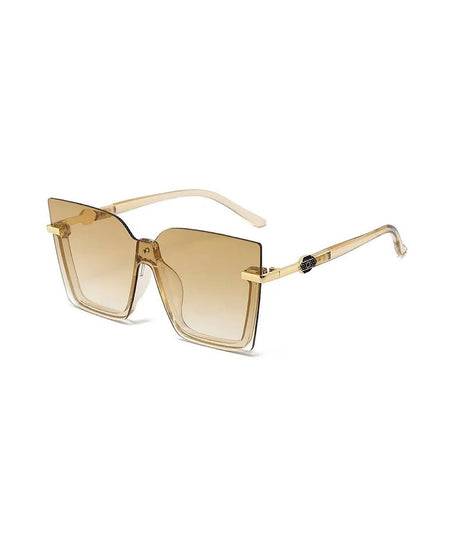 Rimless Large Framed Sunglasses - BEYAZURA.COM