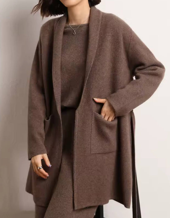 Belted Cashmere Cardigan