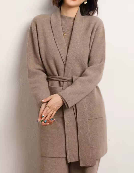 Belted Cashmere Cardigan