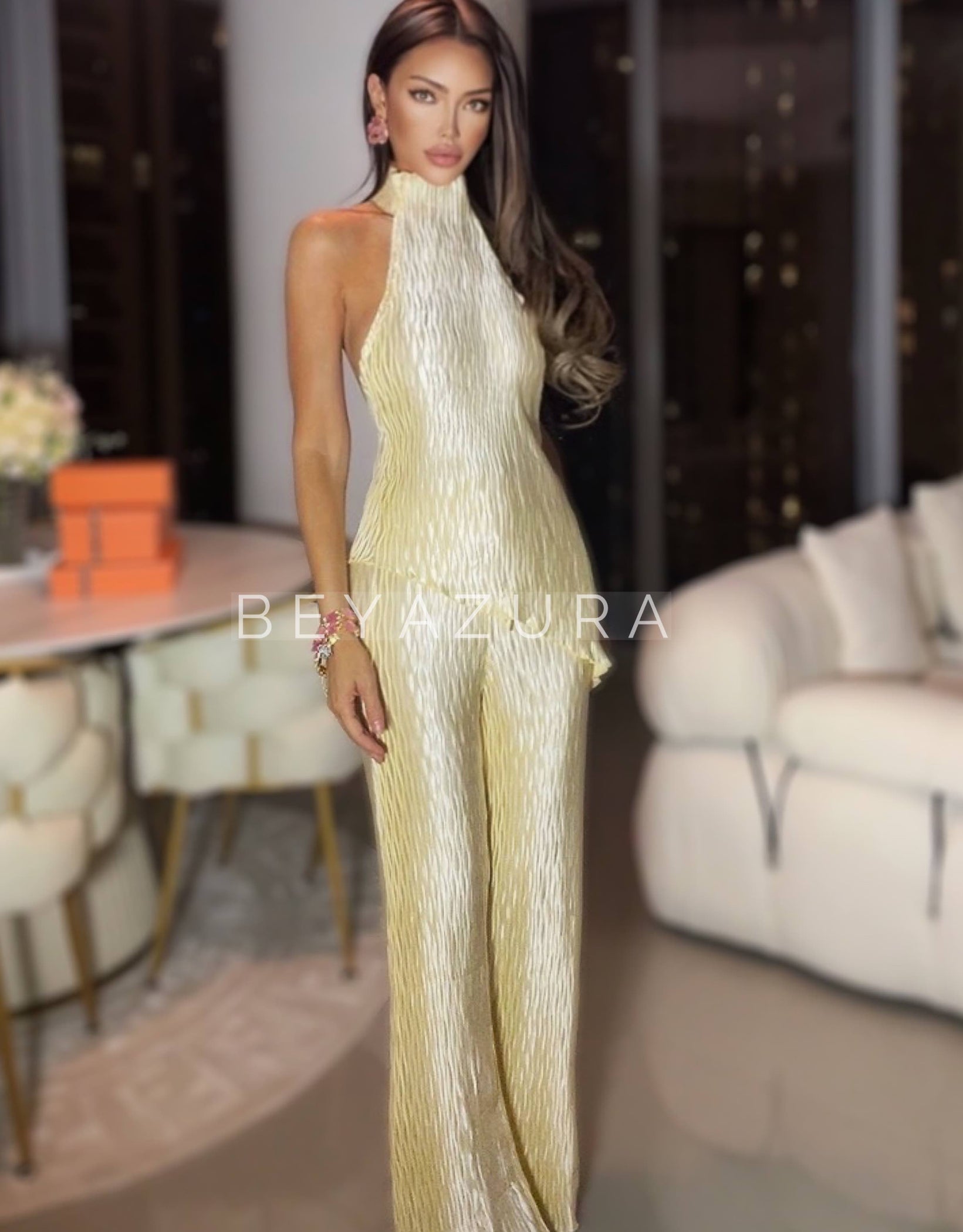 Goldie Satin Halter