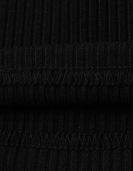 Bodycon Knitted Turtleneck Long Black Dress - BEYAZURA.COM