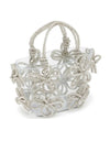 Crystal Floral Transparent Handbag - BEYAZURA.COM