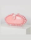 Oval Beaded Small Summer Clutch - BEYAZURA.COM