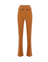 High Waisted Flared Trousers With Chains - BEYAZURA.COM