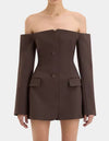 Sexy Off Shoulder Blazer Dress - BEYAZURA.COM