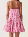 Loose Flared Ruffle Short Dress - BEYAZURA.COM