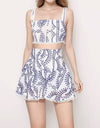 

Cropped Top Set With Flared Short Skirt - BEYAZURA.COM