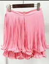 
Pink Flowy Short Jersey Skirt - BEYAZURA.COM
