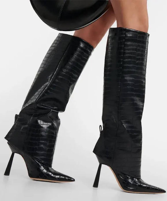 Thin High Heel Below The Knee Pointy Toe Boots