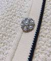 Pearl Button Short Knit Dress - BEYAZURA.COM