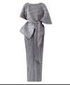 Two Piece Long Dress And Blouse Set - BEYAZURA.COM