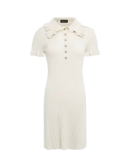 ruffle collar knitted dress Ruffle Collar Knit Dress - Discontinued Product