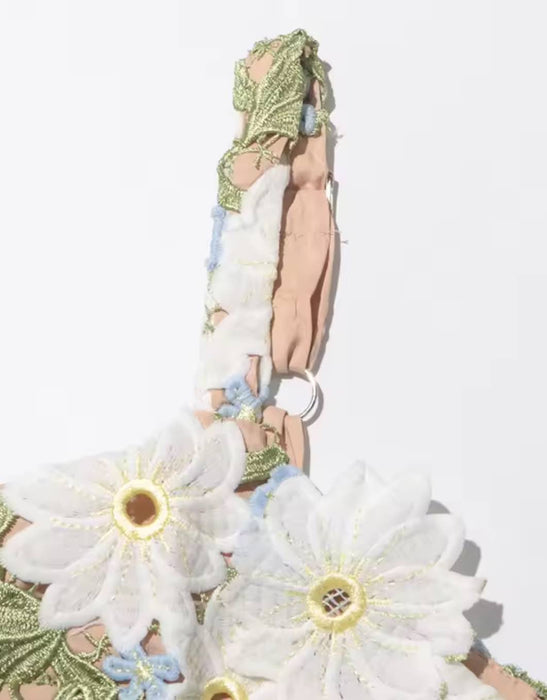 Flower Appliqué Summer Dress
