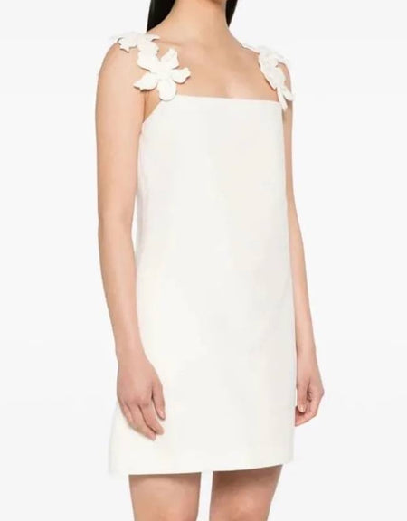 Flower Strap Camisole Short Summer Dress - BEYAZURA.COM