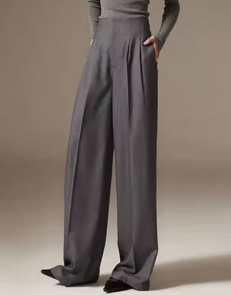 High Waist Wide Leg Suit Pants