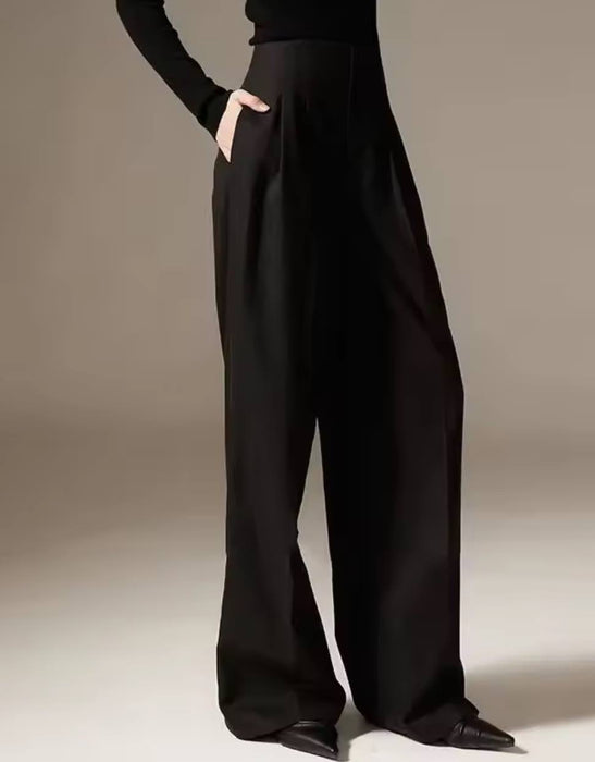 High Waist Wide Leg Suit Pants