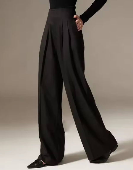 High Waist Wide Leg Suit Pants