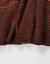 Zig Zag Knitted Maxi Dress - BEYAZURA.COM