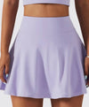 High Waist Fitness Tennis Skort - BEYAZURA.COM