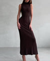 Ribbed Knitted Slim Bodycon Long Dress - BEYAZURA.COM