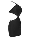 Sexy Backless Bandage Little Black Dress - BEYAZURA.COM