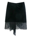 Asymmetrical Hem Tassel Detailed Mini Skirt - BEYAZURA.COM