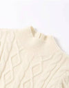 Backless Cable Knit Mini Dress - BEYAZURA.COM