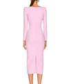 Bandage Knitted Dress In Pink - BEYAZURA.COM