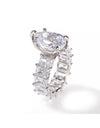 Big Pear Shape Diamond Ring - BEYAZURA.COM