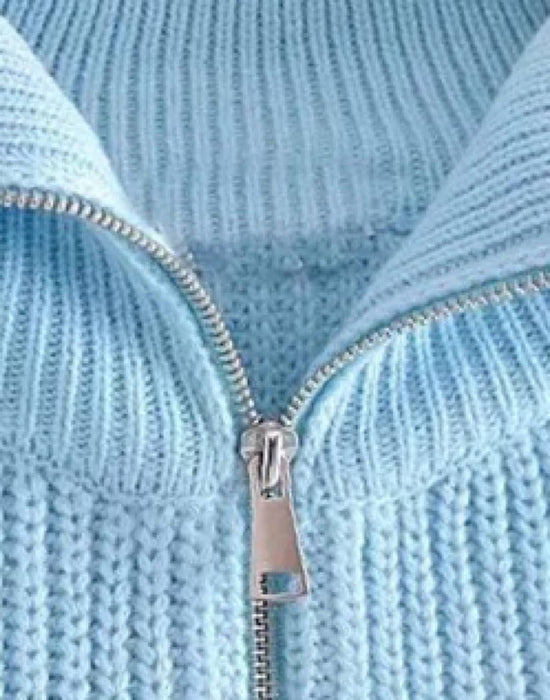 Big Sleeve Cropped Sweater - BEYAZURA.COM
