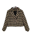 Brown and Black Tweed Jacket - BEYAZURA.COM