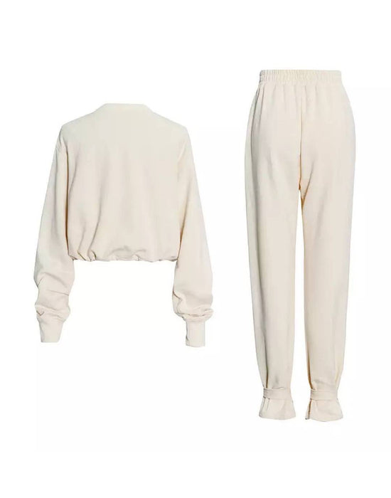 Casual Top Knit Pants Set - BEYAZURA.COM