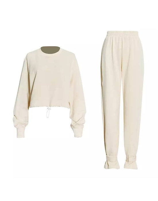 Casual Top Knit Pants Set - BEYAZURA.COM