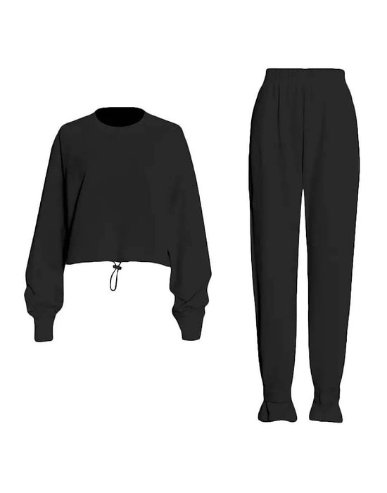 Casual Top Knit Pants Set - BEYAZURA.COM