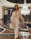 Chain Trim Cardigan With Stud Buttons - BEYAZURA.COM